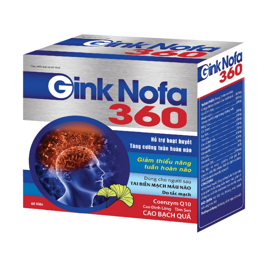 HOẠT HUYẾT GINKNOFA 360, HỘP 60 VIÊN