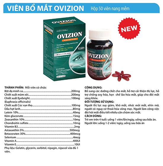 THUÔC BỔ MẮT OVIZION ( 50 VIÊN )