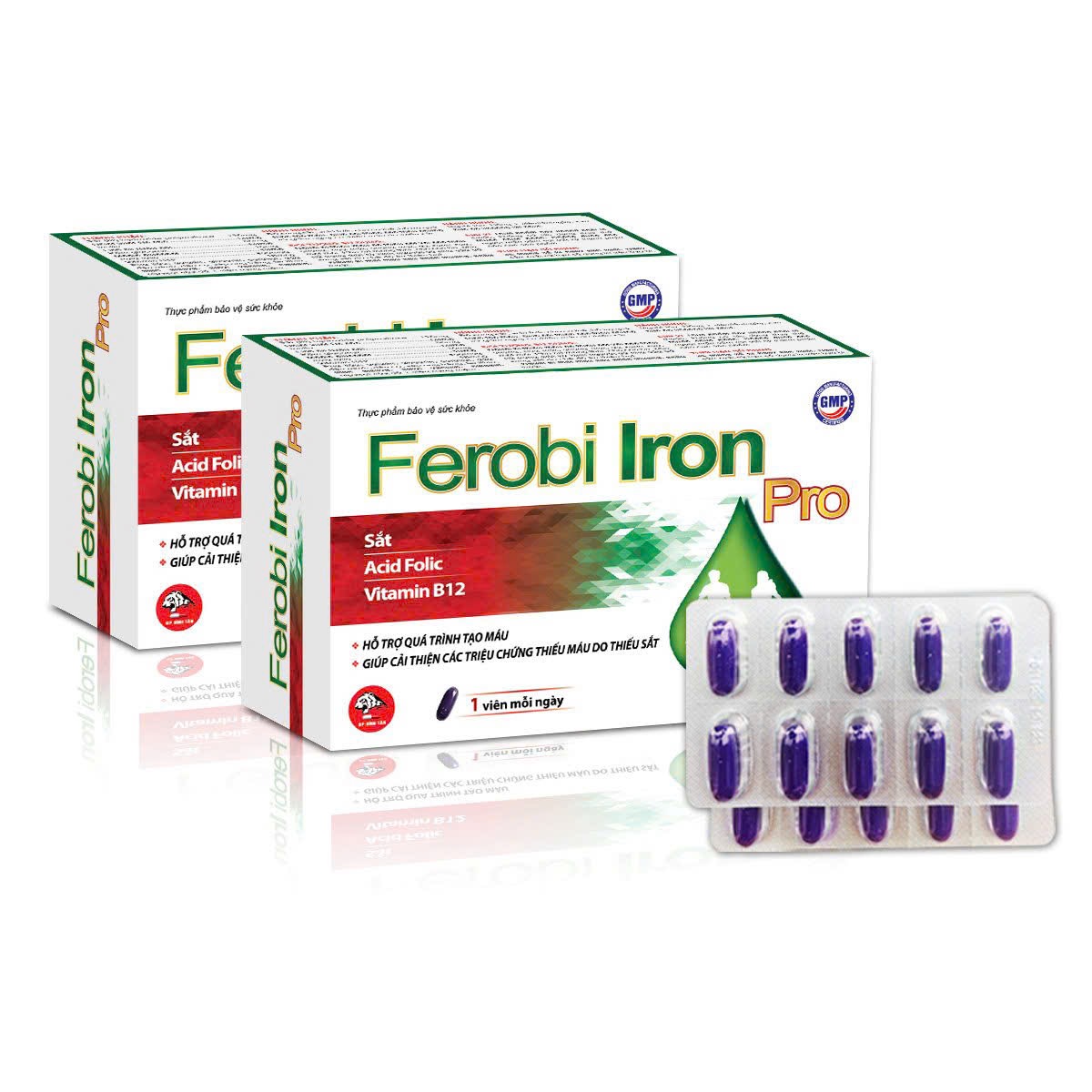 Bổ Sung Sắt- Tạo Máu Ferobi Iron, Hộp 30 viên