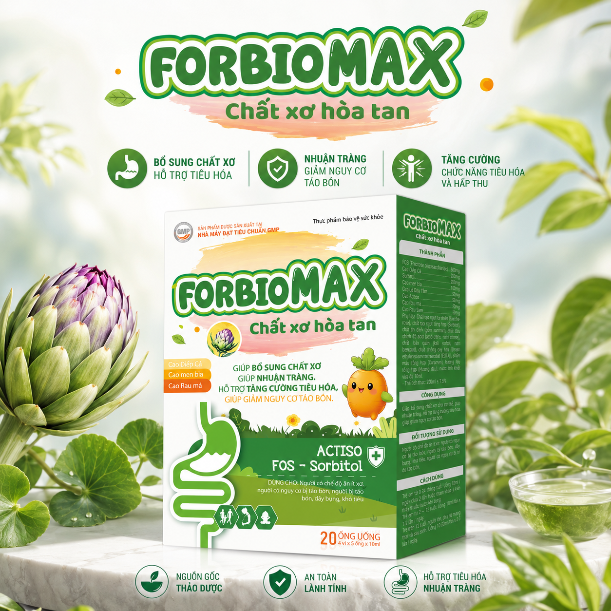 Chất Xơ Forrbio Max, 20 ống x 10ml