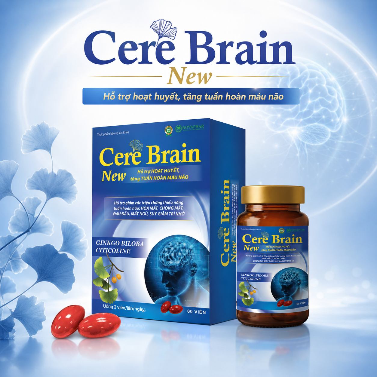 Hoạt Huyết Cere Brain New, Lọ 60 Viên
